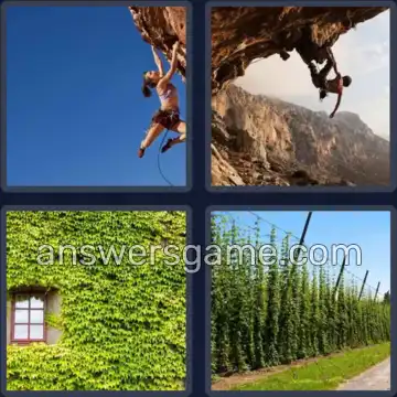 4 Pics 1 Word 7 Letters CLIMBER