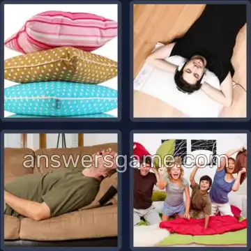 4 Pics 1 Word 7 Letters CUSHION