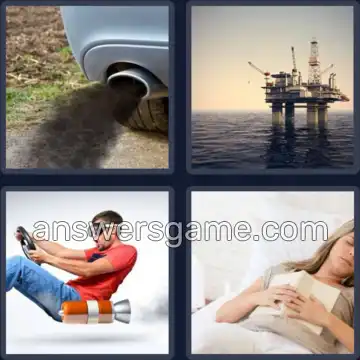 4 Pics 1 Word 7 Letters EXHAUST