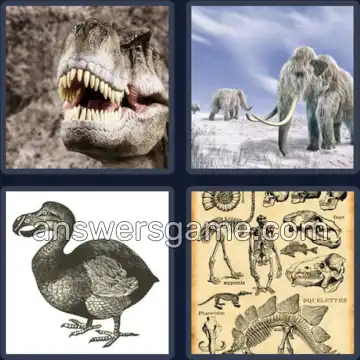 4 Pics 1 Word 7 Letters EXTINCT