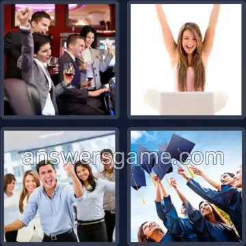 4 Pics 1 Word 7 Letters EXCITED