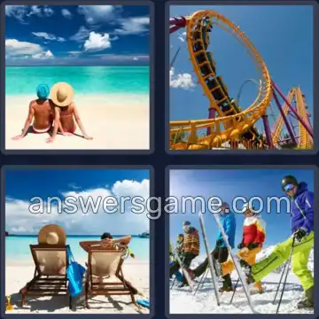 4 Pics 1 Word 7 Letters HOLIDAY