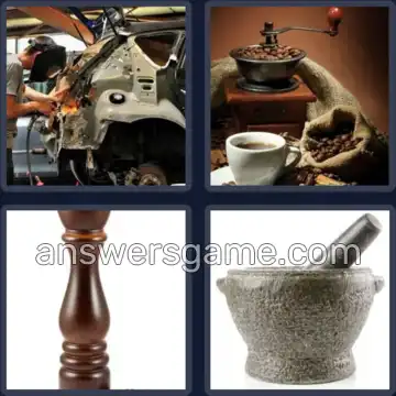 4 Pics 1 Word 7 Letters GRINDER