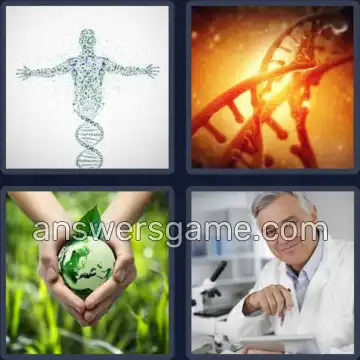 4 Pics 1 Word 7 Letters BIOLOGY