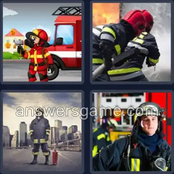 4 Pics 1 Word 7 Letters FIREMAN