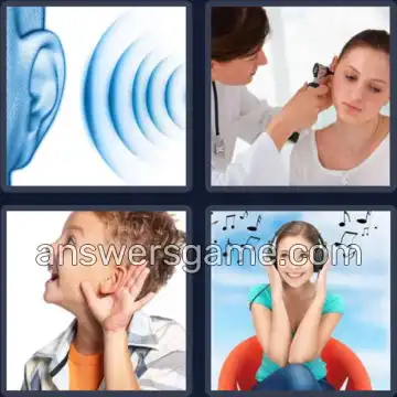 4 Pics 1 Word 7 Letters HEARING