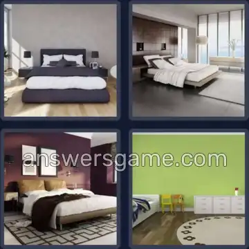 4 Pics 1 Word 7 Letters BEDROOM