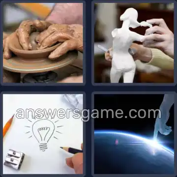 4 Pics 1 Word 7 Letters CREATOR