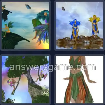 4 Pics 1 Word 7 Letters FAIRIES