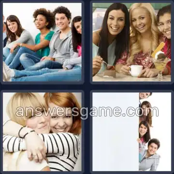 4 Pics 1 Word 7 Letters FRIENDS