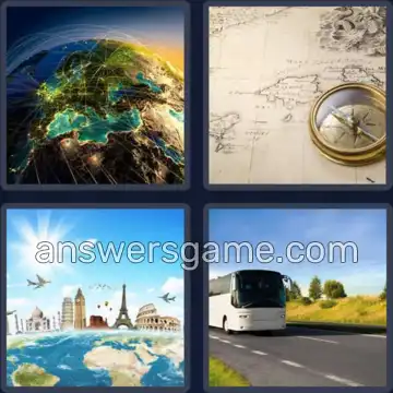 4 Pics 1 Word 7 Letters JOURNEY
