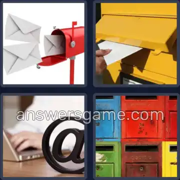 4 Pics 1 Word 7 Letters MAILBOX