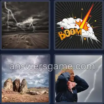 4 Pics 1 Word 7 Letters THUNDER