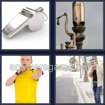 4 Pics 1 Word 7 Letters WHISTLE