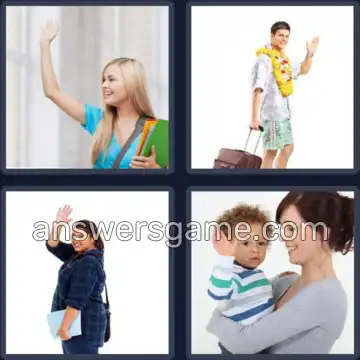 4 Pics 1 Word 7 Letters GOODBYE