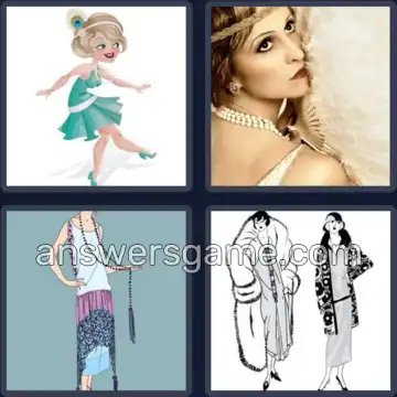 4 Pics 1 Word 7 Letters FLAPPER