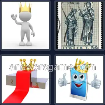 4 Pics 1 Word 7 Letters CROWNED