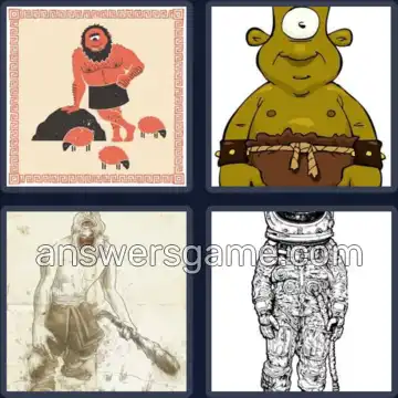 4 Pics 1 Word 7 Letters CYCLOPS