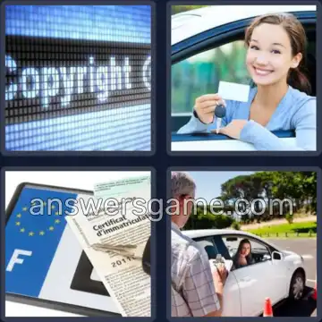 4 Pics 1 Word 7 Letters LICENSE