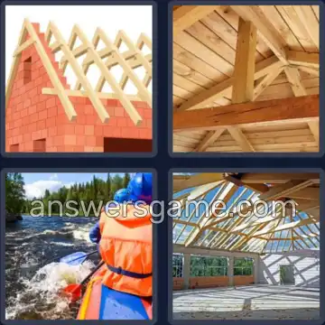 4 Pics 1 Word 7 Letters RAFTERS