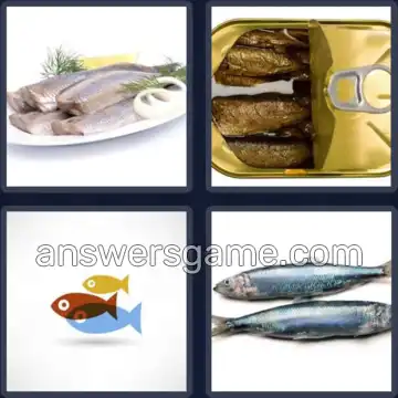 4 Pics 1 Word 7 Letters HERRING