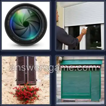 4 Pics 1 Word 7 Letters SHUTTER