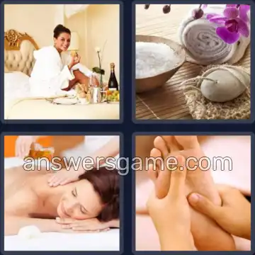 4 Pics 1 Word 7 Letters INDULGE