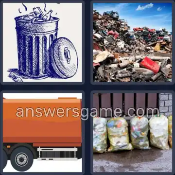 4 Pics 1 Word 7 Letters GARBAGE