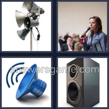 4 Pics 1 Word 7 Letters SPEAKER