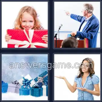 4 Pics 1 Word 7 Letters PRESENT