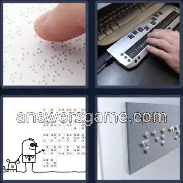 4 Pics 1 Word 7 Letters BRAILLE