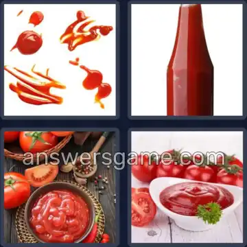 4 Pics 1 Word 7 Letters KETCHUP