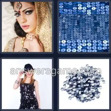 4 Pics 1 Word 7 Letters SEQUINS