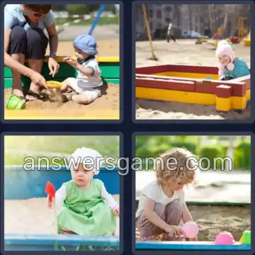4 Pics 1 Word 7 Letters SANDBOX