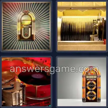 4 Pics 1 Word 7 Letters JUKEBOX