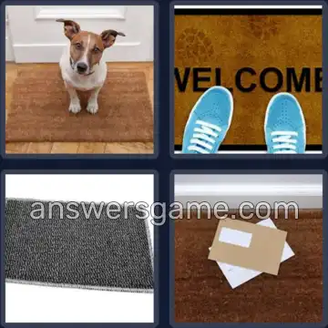 4 Pics 1 Word 7 Letters DOORMAT