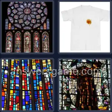 4 Pics 1 Word 7 Letters STAINED