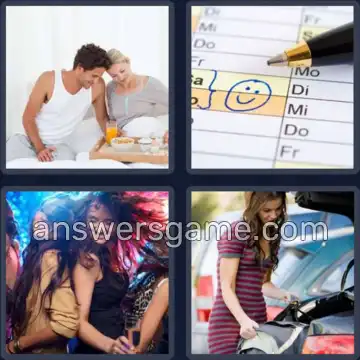 4 Pics 1 Word 7 Letters WEEKEND