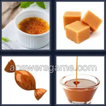 4 Pics 1 Word 7 Letters CARAMEL