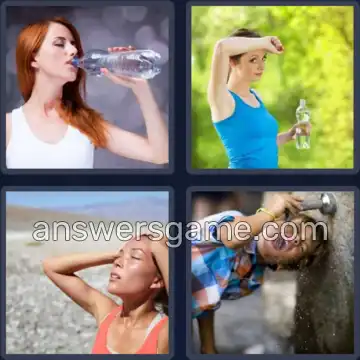 4 Pics 1 Word 7 Letters THIRSTY