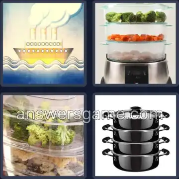 4 Pics 1 Word 7 Letters STEAMER