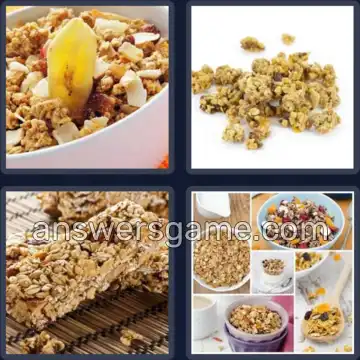 4 Pics 1 Word 7 Letters GRANOLA