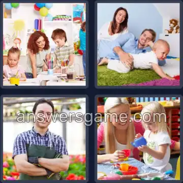 4 Pics 1 Word 7 Letters NURSERY