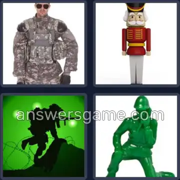 4 Pics 1 Word 7 Letters SOLDIER