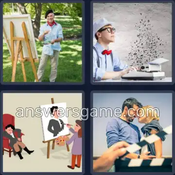 4 Pics 1 Word 7 Letters PORTRAY
