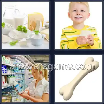 4 Pics 1 Word 7 Letters CALCIUM