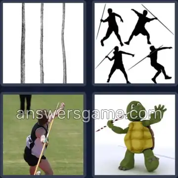 4 Pics 1 Word 7 Letters JAVELIN