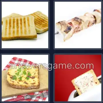 4 Pics 1 Word 7 Letters TOASTED
