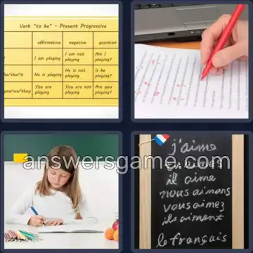 4 Pics 1 Word 7 Letters GRAMMAR
