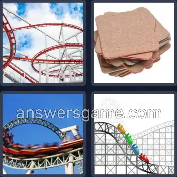 4 Pics 1 Word 7 Letters COASTER